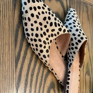 Madewell leopard dot mules NWT